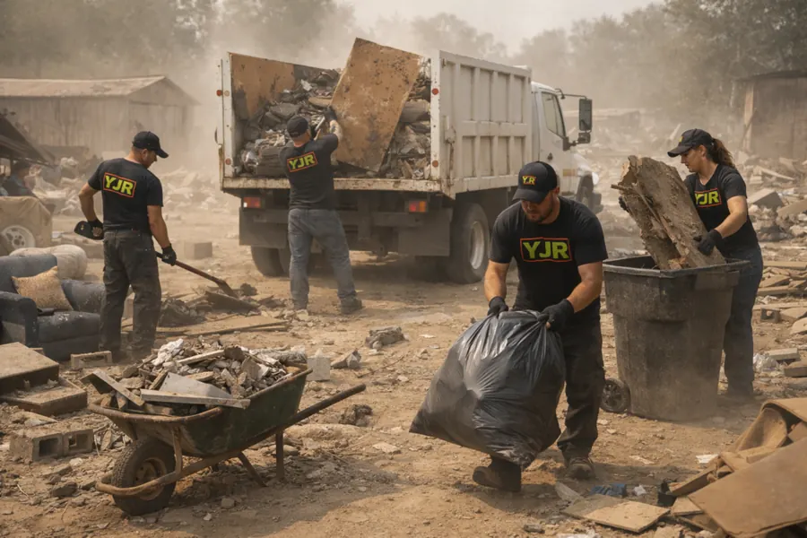 Outdoor property cleanup services