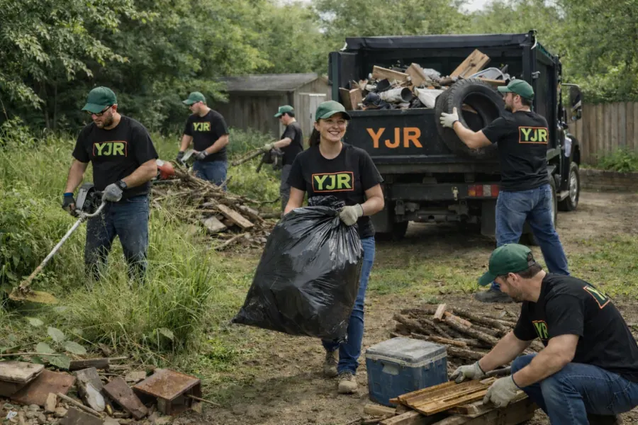 Overgrown yard cleanup